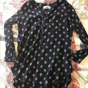 Old Navy Black Tunic Top